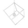 GLOBOSTAR® CUBE 999-0217 Μοντέρνο Κρεμαστό Φωτιστικό Οροφής με Ντουί 1 x E27 AC 220-240V IP20 - Λευκό - Μ70 x Π70 x Y87cm