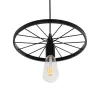 GLOBOSTAR® CASTOR 999-0228 Vintage Κρεμαστό Φωτιστικό Οροφής με Ντουί 1 x E27 AC 220-240V IP20 - Μαύρο - Μ30 x Π30 x Υ11cm