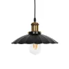 GLOBOSTAR® MARGI 999-0229 Vintage Κρεμαστό Φωτιστικό Οροφής με Ντουί 1 x E27 AC 220-240V IP20 - Μαύρο & Χρυσό - Μ26 x Π26 x Υ14cm