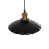 GLOBOSTAR® MARGI 999-0229 Vintage Κρεμαστό Φωτιστικό Οροφής με Ντουί 1 x E27 AC 220-240V IP20 - Μαύρο & Χρυσό - Μ26 x Π26 x Υ14cm