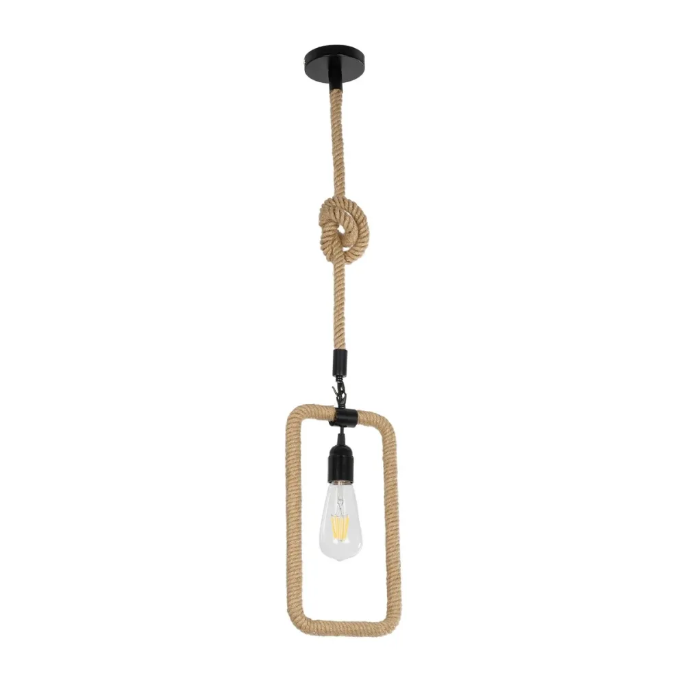 GLOBOSTAR® MALVERN 999-0234 Vintage Κρεμαστό Φωτιστικό Οροφής με Ντουί 1 x E27 AC 220-240V IP20 - Μαύρο & Μπεζ - Μ18.5 x Π4 x Υ41.5cm