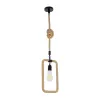 GLOBOSTAR® MALVERN 999-0234 Vintage Κρεμαστό Φωτιστικό Οροφής με Ντουί 1 x E27 AC 220-240V IP20 - Μαύρο & Μπεζ - Μ18.5 x Π4 x Υ41.5cm