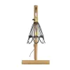 GLOBOSTAR® ELMA 999-0239 Μοντέρνο Επιτραπέζιο Φωτιστικό Πορτατίφ με Ντουί 1 x E27 AC 220-240V IP20 - Μπεζ & Μαύρο - Μ35 x Π20 x Υ43cm