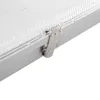 GLOBOSTAR® VIGAS 999-0250 Γραμμικό Βιομηχανικό Φωτιστικό Σκαφάκι Tri-Proof με Μεταλλικά Clips για 2 x Λάμπες T8 G13 90cm Τύπου Φθορίου LED Τροφοδοσίας Ενός Άκρου 120° AC 220-240V Αδιάβροχο IP65 - Γκρι με Διάφανο Κάλυμμα Πλαστικό PC - Μ100 x Π15 x Υ10cm