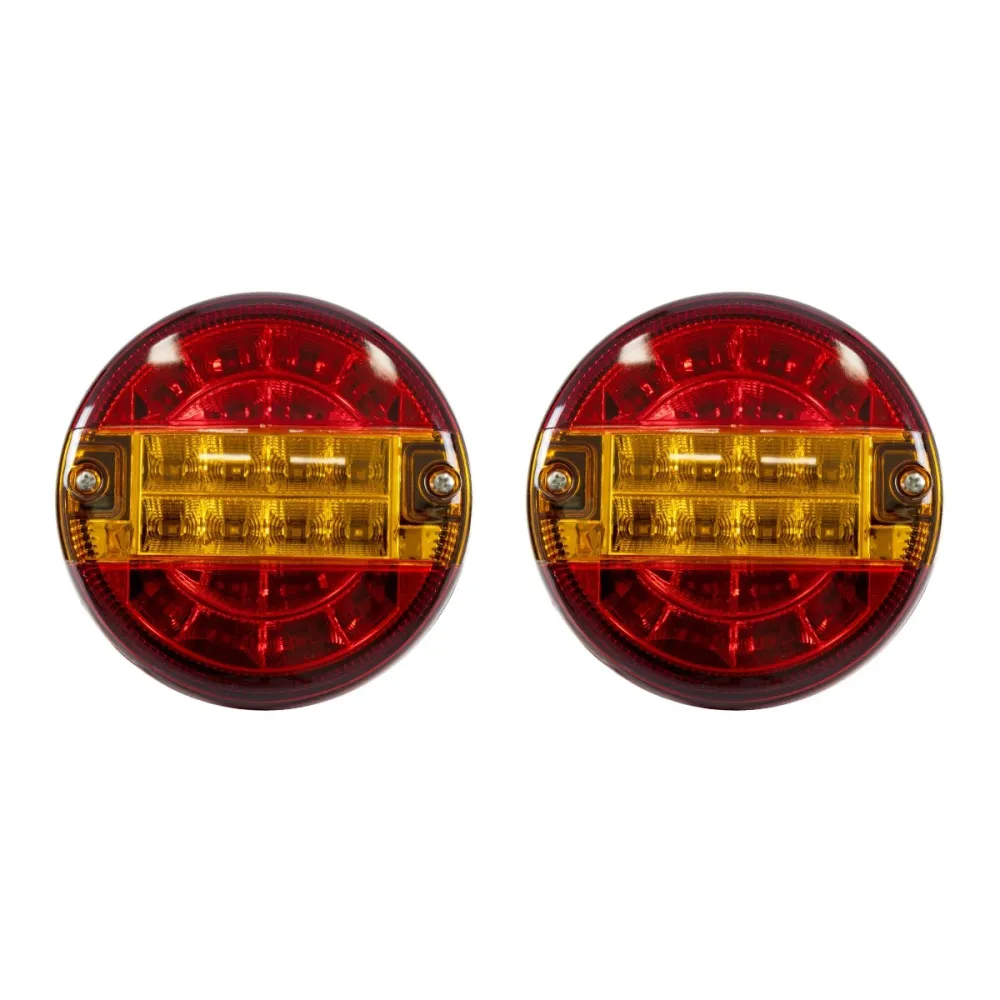 GLOBOSTAR® TAILIGHT 999-0253 Πίσω Φανάρι Οχημάτων LED 10W 400lm 180° DC 24V Αδιάβροχο IP66 Πορτοκαλί & Κόκκινο - Μ13.5 x Π13.5 x Υ5.5cm - Πακέτο 2 Τεμαχίων - 1 Χρόνο Εγγύηση