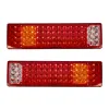 GLOBOSTAR® TAILIGHT 999-0256 Πίσω Φανάρι Οχημάτων LED 9W 360lm 180° DC 24V Αδιάβροχο IP66 Πορτοκαλί & Κόκκινο & Ψυχρό Λευκό 6000K - Πακέτο 2 Τεμαχίων - Μ46 x Π13 x Υ7cm - 1 Χρόνο Εγγύηση