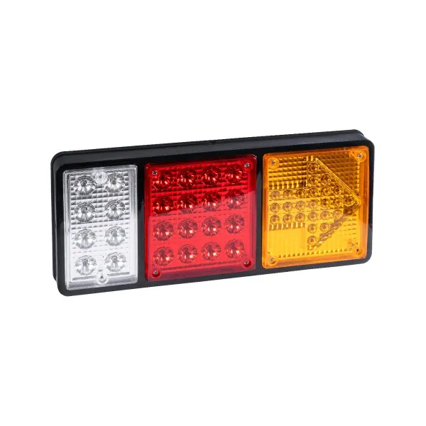 GLOBOSTAR® ARROWLIGHT 999-0261 Πίσω Φανάρι Οχημάτων Βέλος LED 9W 360lm 180° DC 24V Αδιάβροχο IP66 Πορτοκαλί & Κόκκινο & Ψυχρό Λευκό 6000K - Μ32 x Π3.5 x Υ14cm - Πακέτο 2 Τεμαχίων - 1 Χρόνο Εγγύηση