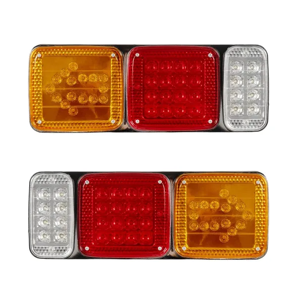 GLOBOSTAR® ARROWLIGHT 999-0262 Πίσω Φανάρι Οχημάτων Βέλος LED 9W 360lm 180° DC 24V Αδιάβροχο IP66 Πορτοκαλί & Κόκκινο & Ψυχρό Λευκό 6000K - Μ40 x Π3.5 x Υ15cm - Πακέτο 2 Τεμαχίων - 1 Χρόνο Εγγύηση