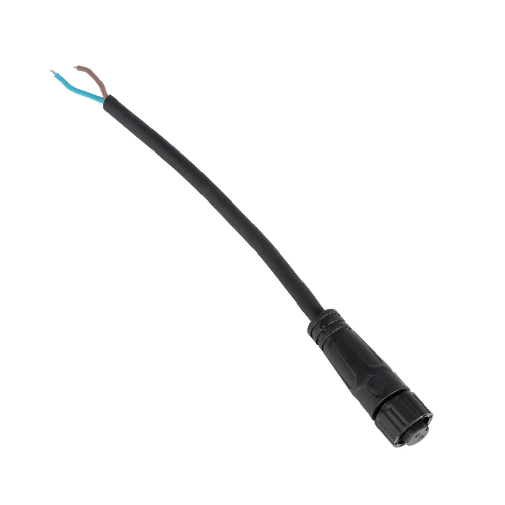 GLOBOSTAR® CONNECTOR 999-0265 2 Pin Σύνδεσμος Τροφοδοσίας για Wall Washers & Προβολείς με Είσοδο 2 x 0.25mm2 & Έξοδο 1 x Αρσενικό Βύσμα Αδιάβροχο IP65 - Μαύρο - Μ20 x Π1.5 x Υ1.5cm