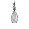 GLOBOSTAR® LILY 01561 Vintage Κρεμαστό Φωτιστικό Οροφής με Ντουί 1 x E27 AC 220-240V IP20 - Μαύρο & Λευκό - Μ20 x Π20 x Υ90cm