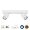 GLOBOSTAR® LEONARDO 60347 Μοντέρνο Φωτιστικό Οροφής LED 20W 2400lm 60° AC 220-240V IP20 Φυσικό Λευκό 4500K - Bridgelux COB - Λευκό - Μ32 x Π7 x Υ11.8cm - 5 Χρόνια Εγγύηση