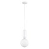 GLOBOSTAR® MAVERICK 00944 Μοντέρνο Κρεμαστό Φωτιστικό Οροφής με Ντουί 1 x E27 AC 220-240V IP20 - Λευκό - Μ15 x Π15 x Υ33cm