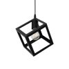 GLOBOSTAR® DISE 201-0049 Μοντέρνο Κρεμαστό Φωτιστικό Οροφής με Ντουί 1 x E27 AC 220-240V IP20 - Μαύρο - Μ28 x Π28 x Υ29cm