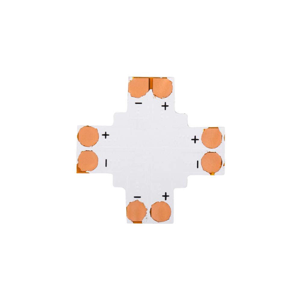GLOBOSTAR® STRIPCON 70707 + Σύνδεσμος για Μονόχρωμη Ταινία LED 8mm σε 8mm IP20 - Λευκό - Μ2.4 x Π2.4 x Υ0.4cm
