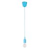 GLOBOSTAR® CABLITO 61559 Μοντέρνο Κρεμαστό Φωτιστικό Οροφής με Ντουί 1 x E27 AC 220-240V IP20 - Γαλάζιο - Μ4 x Π4 x Υ110cm