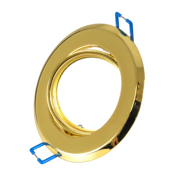 GLOBOSTAR® DELTA 77818 Χωνευτή Βάση για Σποτ MR16 με Ντουί GU10/GU5.3 IP20 - Χρυσό Πλατίνα - Μ9.2 x Π9.2 x Υ2.8cm / Q7.6cm