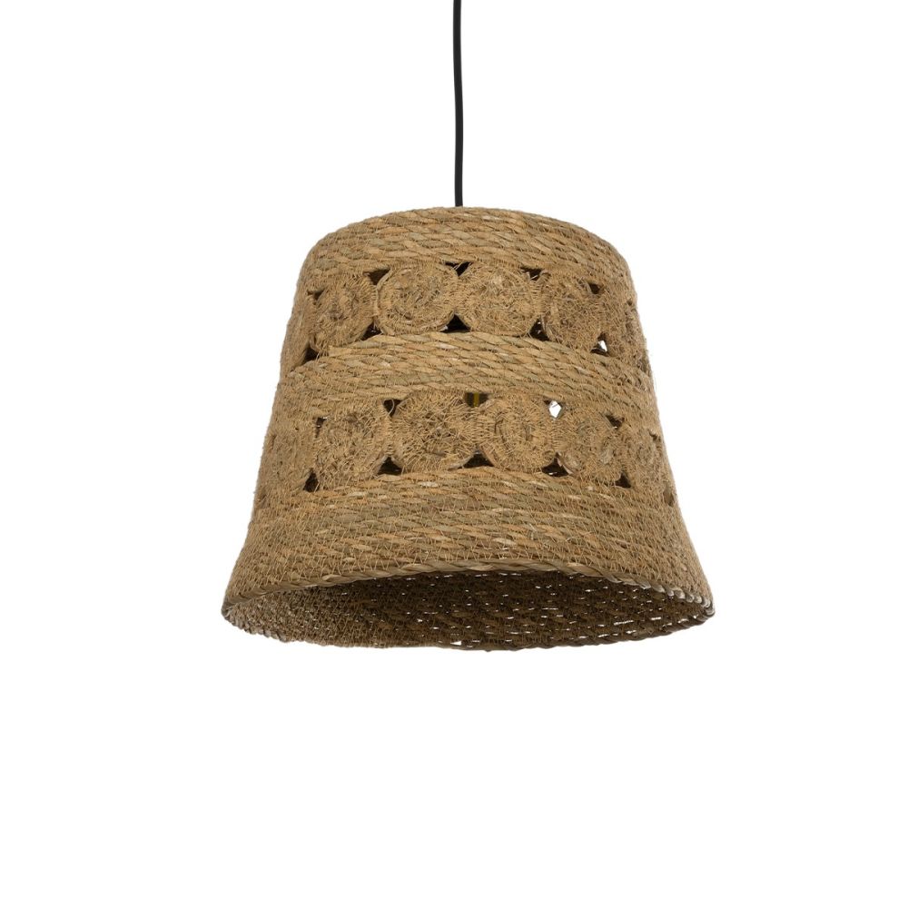 GLOBOSTAR® PANIER 204-0171 Boho Κρεμαστό Φωτιστικό Οροφής με Ντουί 1 x E27 AC 220-240V IP20 - Μπεζ - Μ32 x Π32 x Υ30cm
