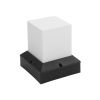 ΠΡΟΣΦΟΡΑ GloboStar® CUBIX 203-0245 Μοντέρνο Επιδαπέδιο Φωτιστικό Μονόφωτο 1 x E27 IP44 Μαύρο Πλαστικό - Μ22.5 x Π22.5 x Υ25cm