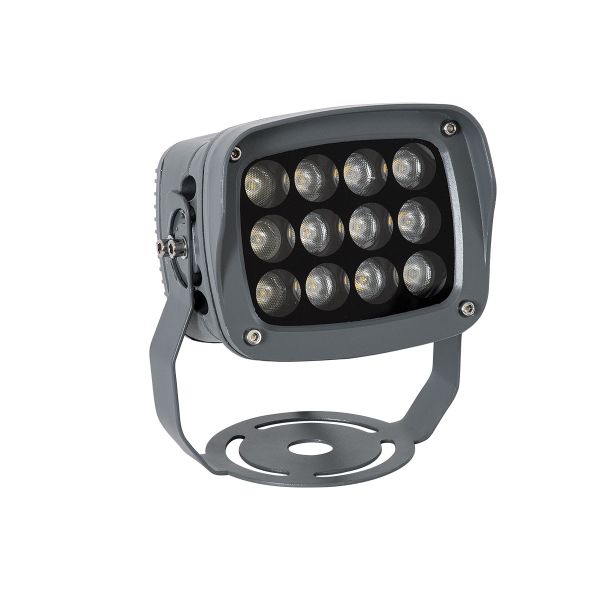 GLOBOSTAR® FLOOD-XENA 90121 Προβολέας Σποτ Wall Washer LED 12W 1320lm 10° AC 220-240V Αδιάβροχο IP65 Θερμό Λευκό 2700K - Γκρι Ανθρακί - Μ13.5 x Π11.5 x Υ15cm - 3 Χρόνια Εγγύηση