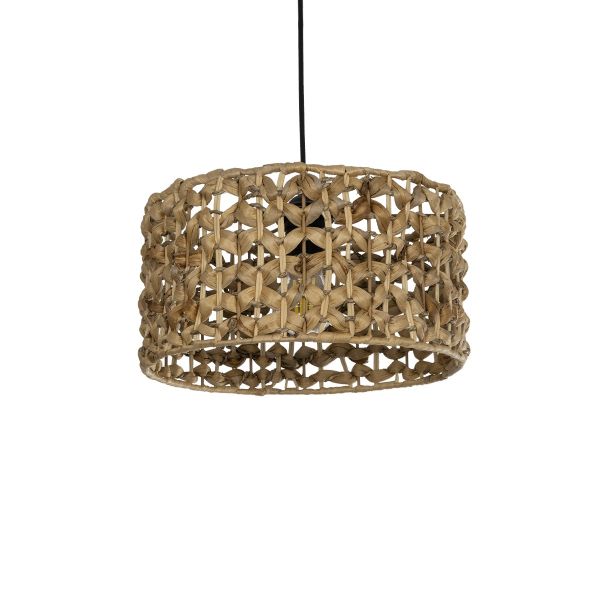 GLOBOSTAR® POMEGRANDE 204-0160 Boho Κρεμαστό Φωτιστικό Οροφής με Ντουί 1 x E27 AC 220-240V IP20 - Καφέ - Μ30 x Π30 x Υ19cm