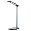 GLOBOSTAR® ONO 76530 Μοντέρνο Επιτραπέζιο Φωτιστικό Γραφείου με Ασύρματη Φόρτιση 10W 2A LED 5W 500lm 180° DC 5V με USB IP20 Ρυθμιζόμενο Λευκό CCT με Αφή 2700K/4500K/6000K Dimmable - Sanan SMD Chip - Μαύρο - Μ25 x Π10.5 x Υ35.5cm - 2 Χρόνια Εγγύηση