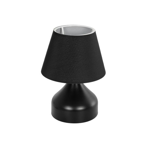 GLOBOSTAR® PYRAMID 204-0058 Μοντέρνο Επιτραπέζιο Φωτιστικό Πορτατίφ με Ντουί 1 x E27 AC 220-240V IP20 - Μαύρο - Μ22 x Π22 x Υ30cm