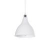 GLOBOSTAR® RADE 203-0126 Μοντέρνο Κρεμαστό Φωτιστικό Οροφής με Ντουί 1 x E27 AC 220-240V IP20 - Λευκό & Ασημί - Μ18.5 x Π18.5 x Υ23cm