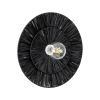 GLOBOSTAR® COLOMBO 02280 Boho Φωτιστικό Τοίχου - Απλίκα με Ντουί 1 x E27 AC 220-240V IP20 - Μαύρο - Μ40 x Π40 x Υ9cm