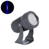 GLOBOSTAR® SPOTFENIA 90136 Αρχιτεκτονικό Σποτ Φωτισμου LED 10W 850lm 5° DC 24V Αδιάβροχο IP65 Μπλε Dimmable - Bridgelux COB Chip - Γκρι Ανθρακί - Μ7 x Π7 x Υ12cm - 3 Χρόνια Εγγύηση