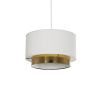 GLOBOSTAR® BASIL 204-0173 Μοντέρνο Κρεμαστό Φωτιστικό Οροφής με Ντουί 1 x E27 AC 220-240V IP20 - Μπεζ & Χρυσό - Μ30 x Π30 x Υ20cm