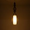 GLOBOSTAR® LILY 01561 Vintage Κρεμαστό Φωτιστικό Οροφής με Ντουί 1 x E27 AC 220-240V IP20 - Μαύρο & Λευκό - Μ20 x Π20 x Υ90cm