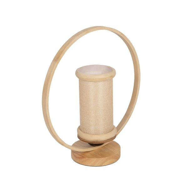 GLOBOSTAR® TULUMKO 02007 Boho Επιτραπέζιο Φωτιστικό Πορτατίφ με Ντουί 1 x E27 AC 220-240V IP20 - Μπεζ - Μ30 x Π12 x Υ32cm