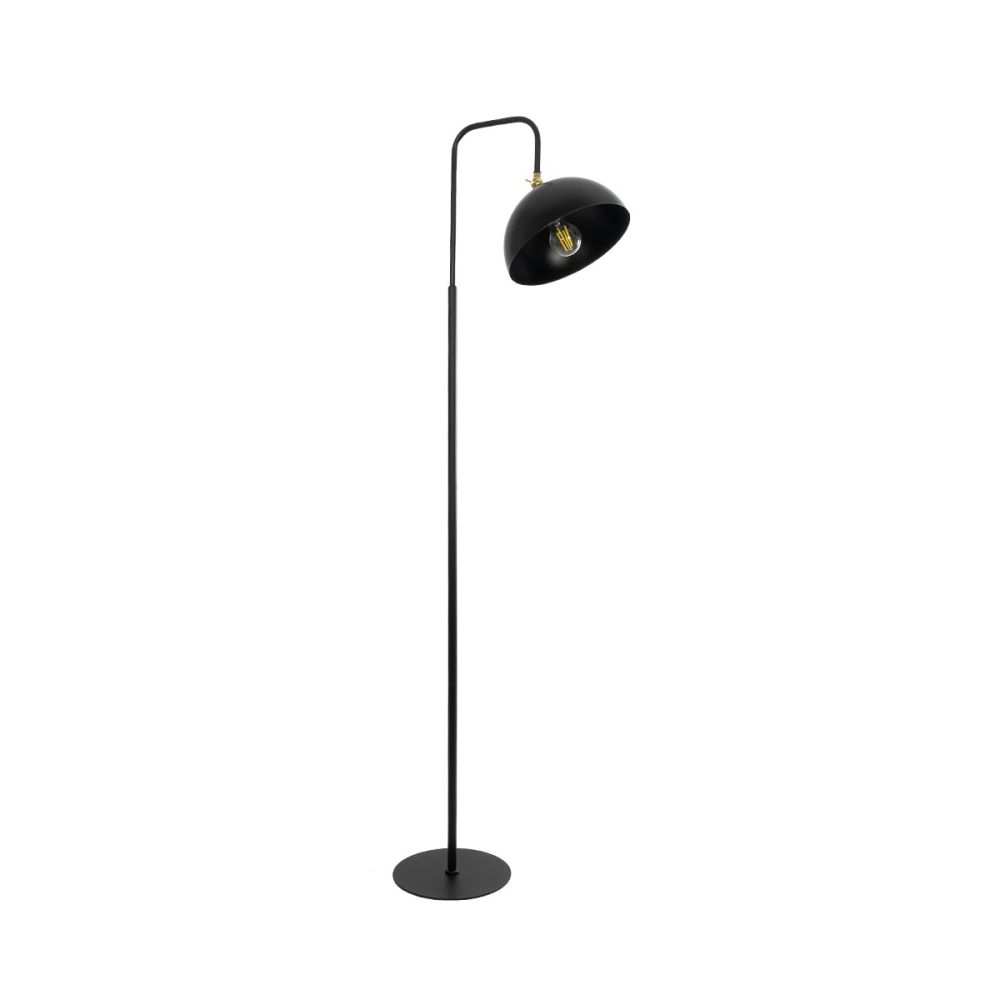 GLOBOSTAR® SNAKE 204-0128 Μοντέρνο Επιδαπέδιο Φωτιστικό με Ντουί 1 x E27 AC 220-240V IP20 - Μαύρο - Μ52 x Π25 x Υ154cm