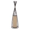 GLOBOSTAR® AZORES 01756 Boho Επιδαπέδιο Φωτιστικό με Ντουί 1 x E27 AC 220-240V IP20 - Καφέ & Μπεζ - Μ40 x Π40 x Υ150cm