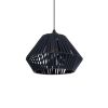GLOBOSTAR® NUI 205-0071 Boho Κρεμαστό Φωτιστικό Οροφής με Ντουί 1 x E27 AC 220-240V IP20 - Μπλε - M36 x Π36 x Υ27cm