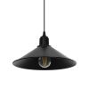 GLOBOSTAR® FERRO 203-0084 Μοντέρνο Κρεμαστό Φωτιστικό Οροφής με Ντουί 1 x E27 AC 220-240V IP20 - Μαύρο - Μ30 x Π30 x Υ15cm