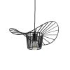 GLOBOSTAR® LUMINOVA 61462 Μοντέρνο Κρεμαστό Φωτιστικό Οροφής με Ντουί 1 x E27 AC 220-240V IP20 - Μαύρο - Μ40 x Π40 x Υ20cm