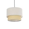 GLOBOSTAR® BIGGIE 204-0099 Μοντέρνο Κρεμαστό Φωτιστικό Οροφής με Ντουί 1 x E27 AC 220-240V IP20 - Μπεζ - Μ30 x Π30 x Υ23,5cm