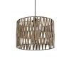 GLOBOSTAR® MARS 205-0054 Boho Κρεμαστό Φωτιστικό Οροφής με Ντουί 1 x E27 AC 220-240V IP20 - Μπεζ - M30 x Π30 x Υ24cm