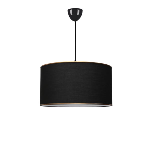 GLOBOSTAR® LOFTY 204-0092 Μοντέρνο Κρεμαστό Φωτιστικό Οροφής με Ντουί 1 x E27 AC 220-240V IP20 - Μαύρο - Μ38 x Π38 x Υ26cm