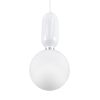 GLOBOSTAR® MAVERICK 00944 Μοντέρνο Κρεμαστό Φωτιστικό Οροφής με Ντουί 1 x E27 AC 220-240V IP20 - Λευκό - Μ15 x Π15 x Υ33cm