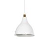 GLOBOSTAR® RADE 203-0125 Μοντέρνο Κρεμαστό Φωτιστικό Οροφής με Ντουί 1 x E27 AC 220-240V IP20 - Λευκό & Χρυσό - Μ18.5 x Π18.5 x Υ23cm