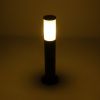 GloboStar® GARDENIO 203-0251 Μοντέρνο Επιδαπέδιο Φωτιστικό Κολωνάκι Κήπου Μονόφωτο 1 x E27 IP44 Μαύρο Πλαστικό - Μ15 x Π15 x Υ56cm