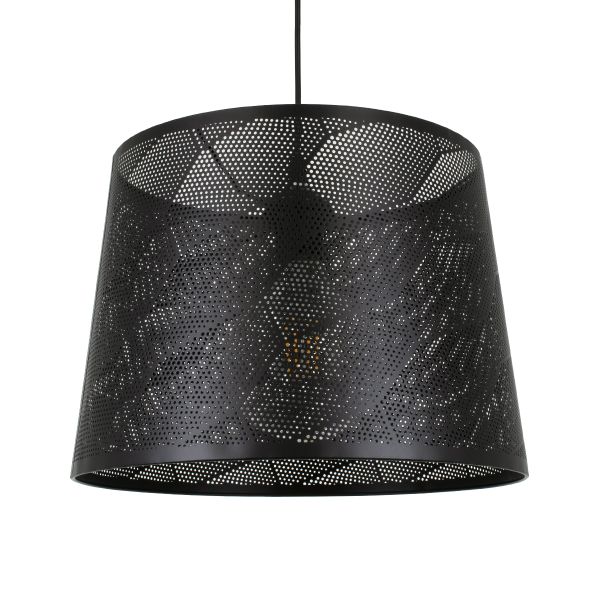 GLOBOSTAR® SPARKLE 00733 Μοντέρνο Κρεμαστό Φωτιστικό Οροφής με Ντουί 1 x E27 AC 220-240V IP20 - Μαύρο - Μ35 x Π35 x Υ26cm