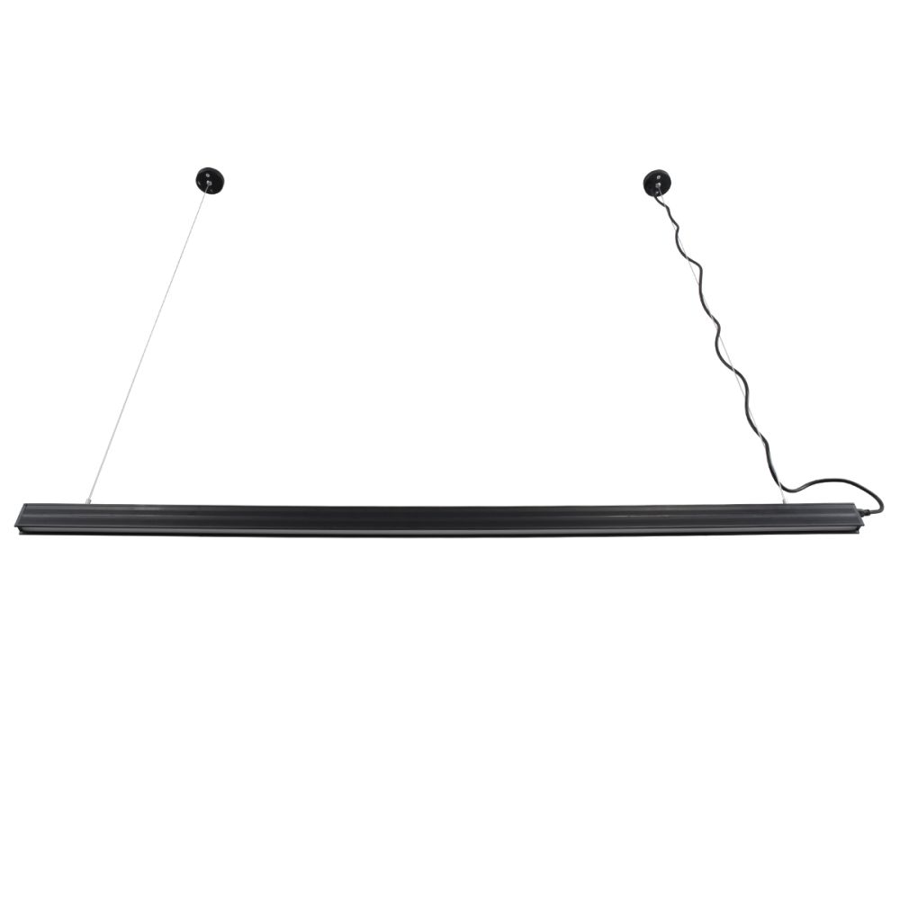 GloboStar® OFFICE 61023-P Γραμμικό Κρεμαστό Φωτιστικό Linear LED 18W 2230lm 120° AC 220-240V Μ120 x Π2 x Υ4cm Ψυχρό Λευκό 6000K - Μαύρο - 3 Years Warranty