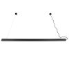 GloboStar® OFFICE 61023-P Γραμμικό Κρεμαστό Φωτιστικό Linear LED 18W 2230lm 120° AC 220-240V Μ120 x Π2 x Υ4cm Ψυχρό Λευκό 6000K - Μαύρο - 3 Years Warranty