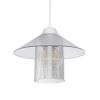 GLOBOSTAR® PROMO 203-0088 Μοντέρνο Κρεμαστό Φωτιστικό Οροφής με Ντουί 1 x E27 AC 220-240V IP20 - Λευκό - Μ25.5 x Π25.5 x Υ20cm