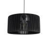 GLOBOSTAR® KYCLOS 203-0048 Boho Κρεμαστό Φωτιστικό Οροφής με Ντουί 1 x E27 AC 220-240V IP20 - Μαύρο - M40 x Π40 x Υ25.5cm