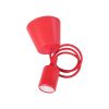 GLOBOSTAR® CABLITO 61551 Μοντέρνο Κρεμαστό Φωτιστικό Οροφής με Ντουί 1 x E27 AC 220-240V IP20 - Κόκκινο - Μ4 x Π4 x Υ110cm