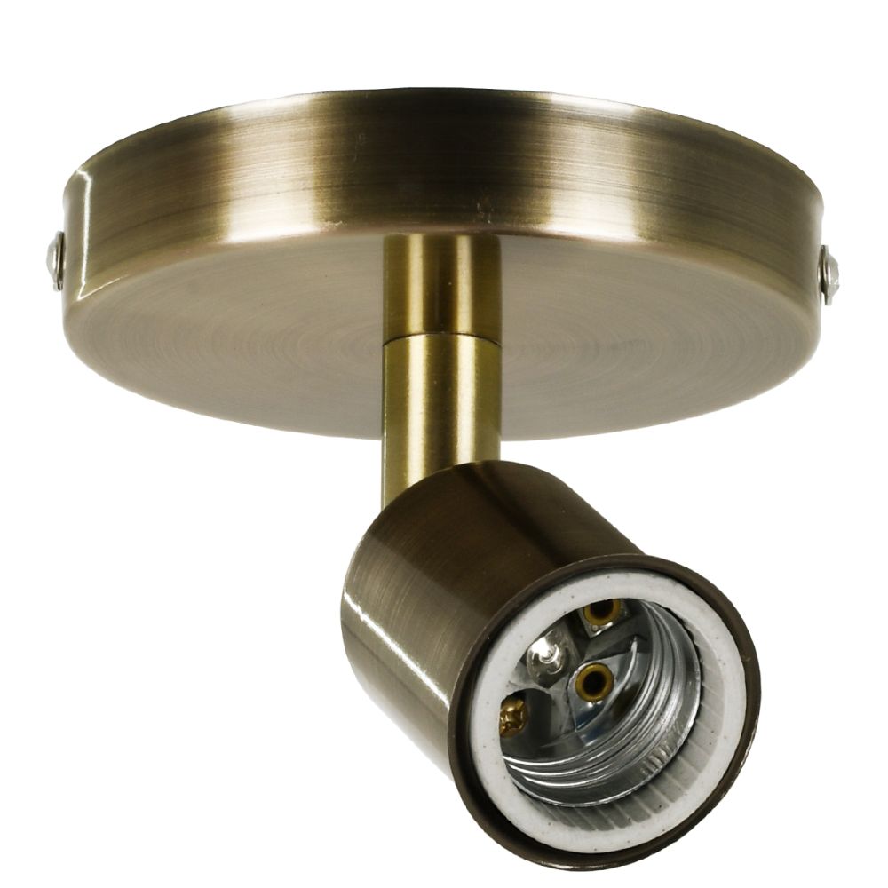 GLOBOSTAR® SARA 00847 Μοντέρνο Φωτιστικό Οροφής με Ντουί 1 x E27 AC 220-240V IP20 - Χρυσό Βούρτσας - Μ10 x Π10 x Υ10.3cm